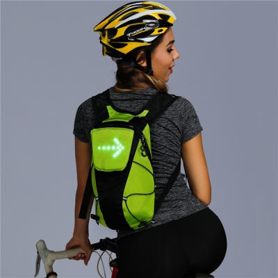 smart cycling led traffic turn signal light backpack